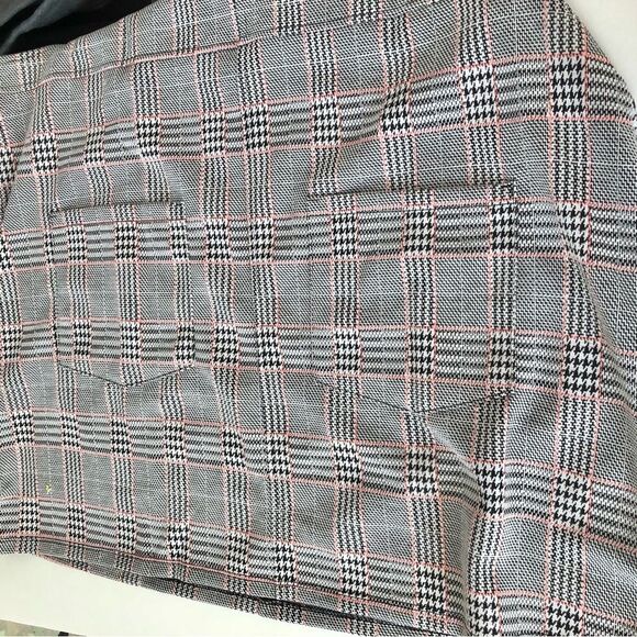 SO JUNIORS  PLAID OVERALL DRESS SIZE XL 4 POCKETS KNIT BUTTON STRAP - Picture 7 of 11